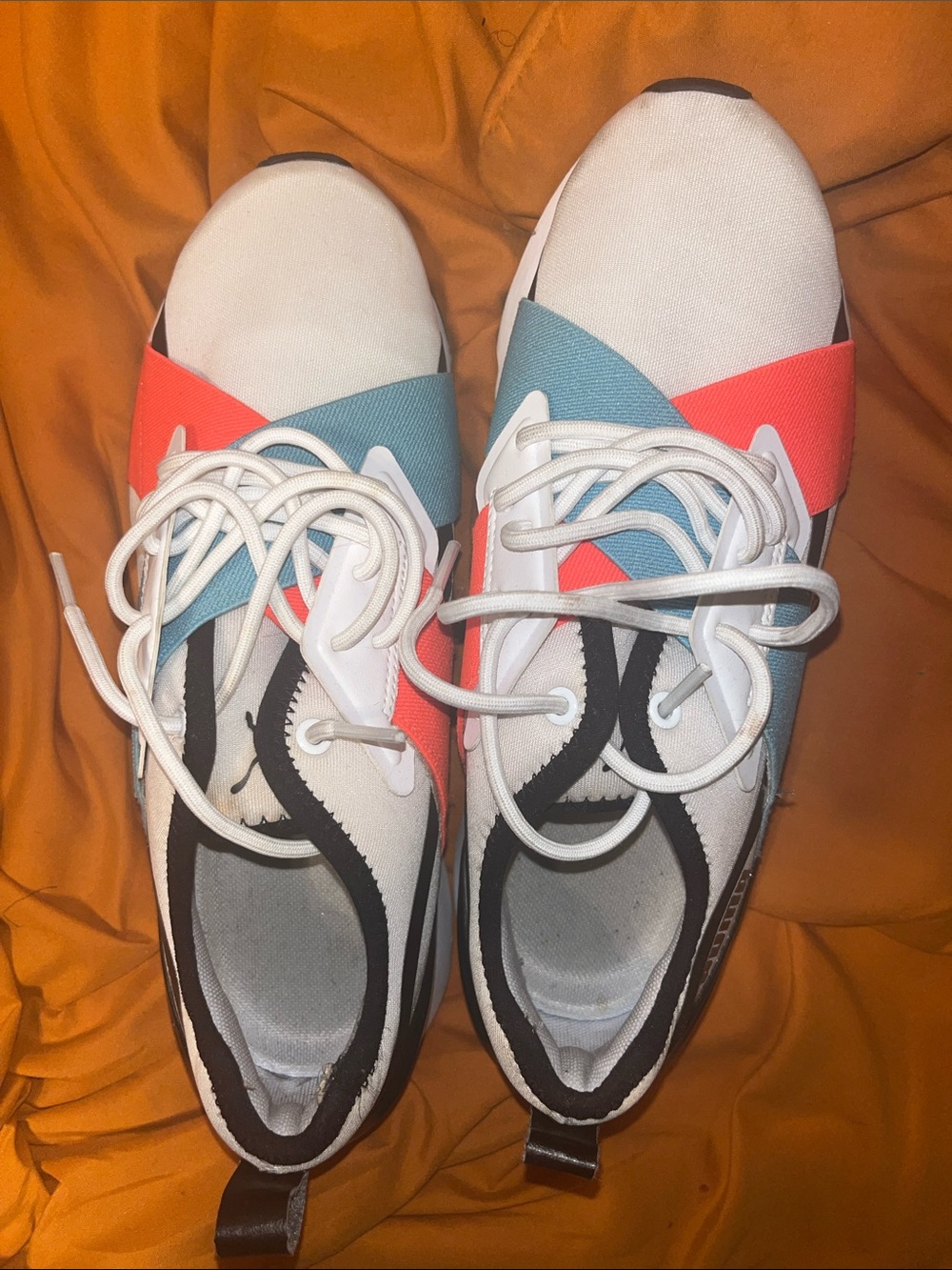 Puma Sneakers with Coral & Teal Strap